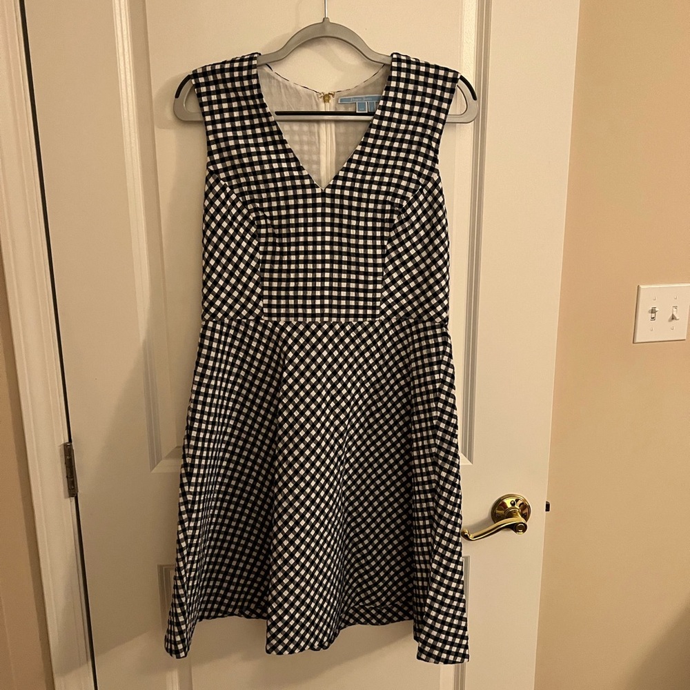 Draper James Navy Gingham Dress